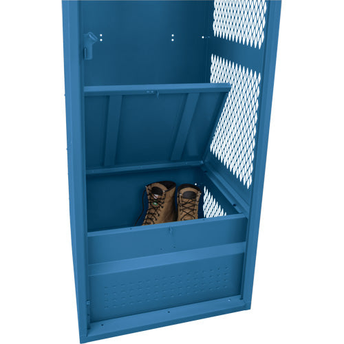 Gear Locker, Steel, 24" W x 18" D x 72" H, Dark Blue