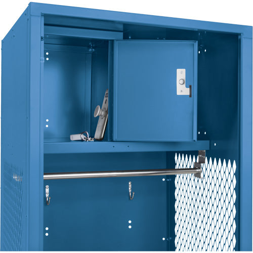 Gear Locker, Steel, 24" W x 18" D x 72" H, Dark Blue