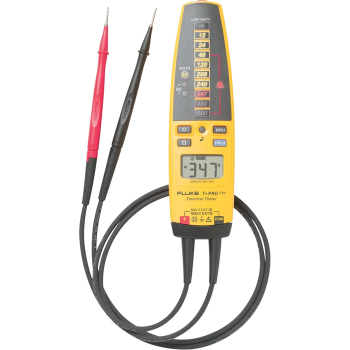 Testeur électrique T+Pro, 12 V - 600 V, alerte lumineuse et sonore