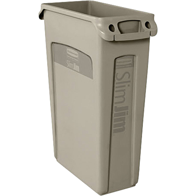 Conteneur Slim Jim® avec canaux d'aération, plastique, 23 gal. US.