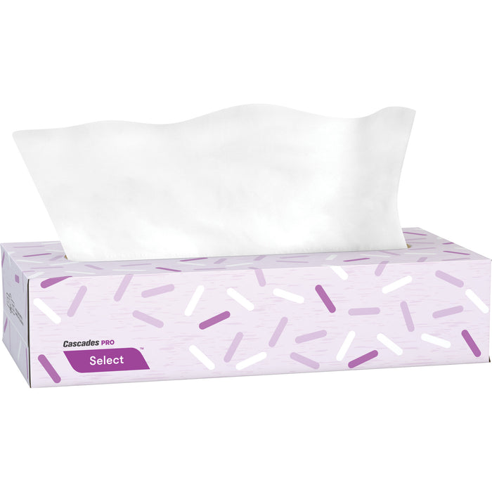 Pro Select™ Facial Tissue, 2 Ply, 7.3" L x 8.1" W, 100 Sheets/Box