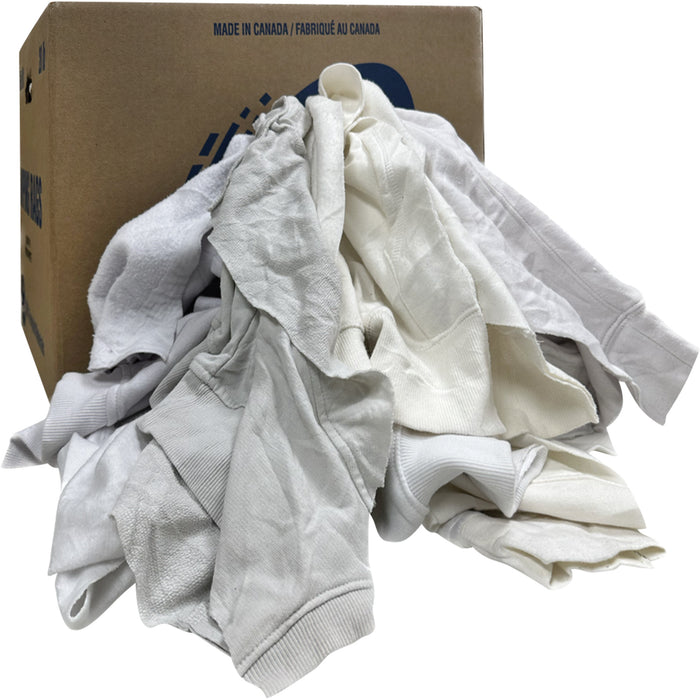 Wiping Rags, Fleece, White, 20 lbs.