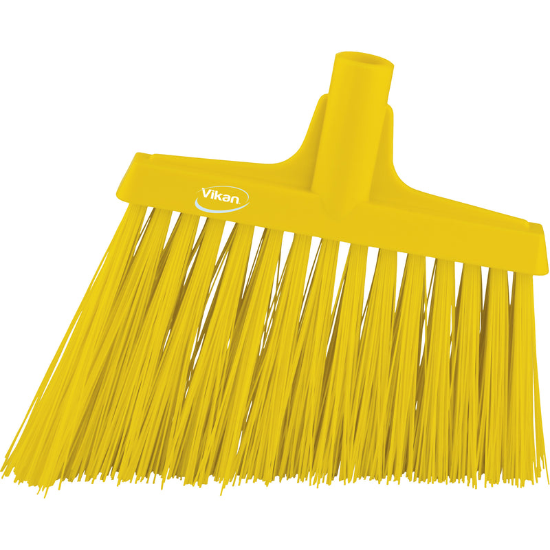 Tête de balai coudée, poils extra-gros, 30,5 cm, polyester, jaune
