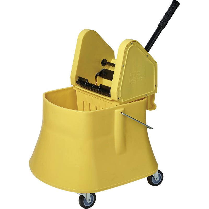 Ensemble seau et essoreuse Champ™, pression vers le bas, 10 gal US (40 pintes), jaune