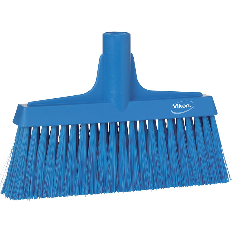 Tête de balai verticale, poils grossiers/fins, 10-1/4 po, polyester, bleu