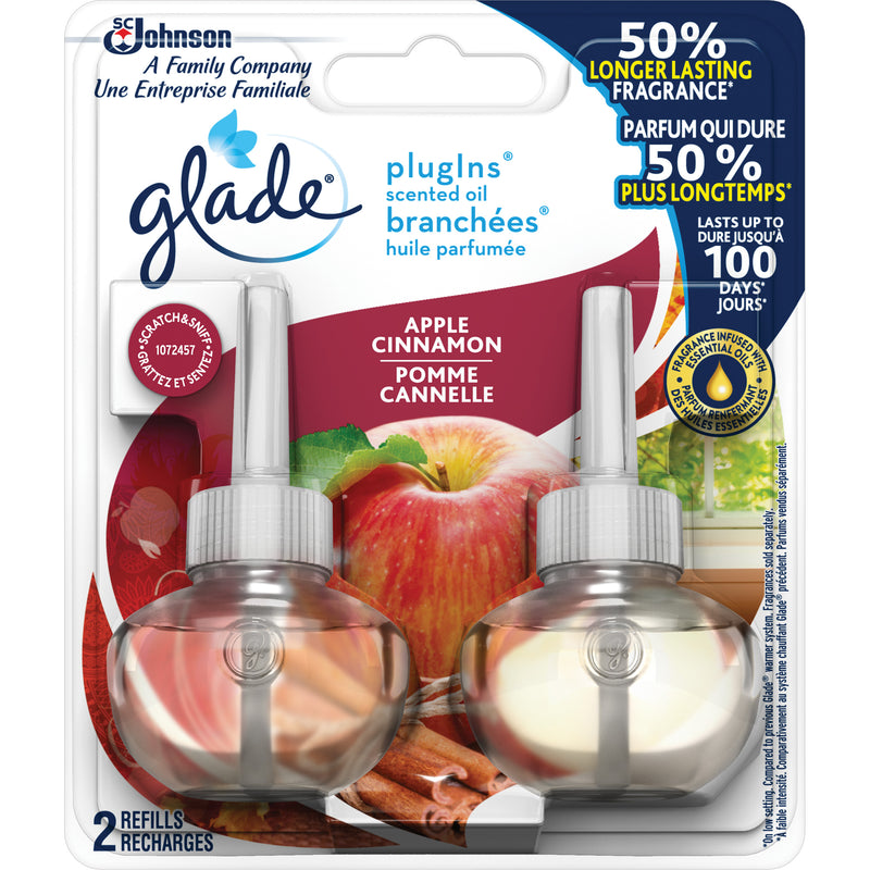 Recharges d'huile parfumée Glade® PlugIns®, pomme cannelle, cartouche