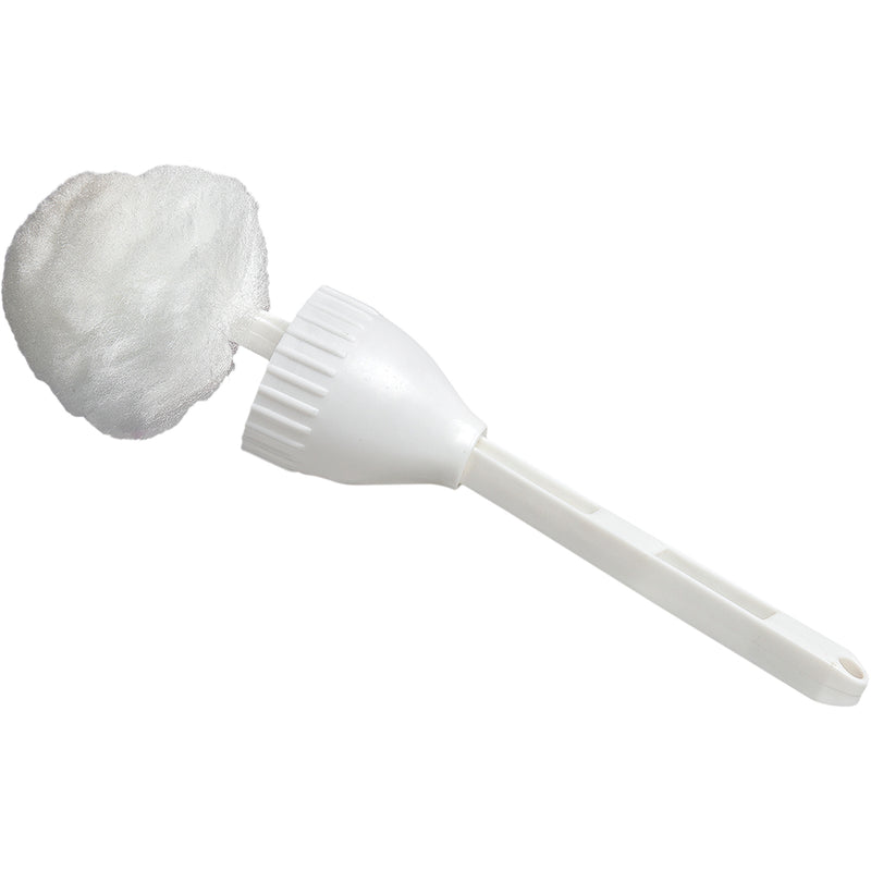 Tampon de nettoyage avec gobelet, 14-1/2 po de longueur, poils en acrylique, blanc