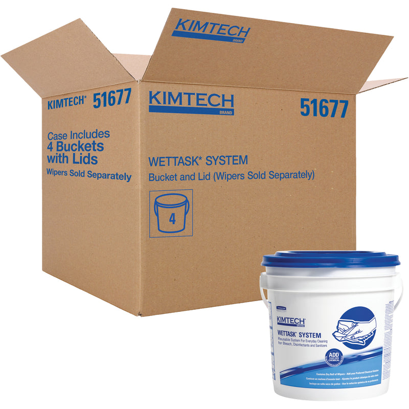 Seau pour système d'essuyage WetTask™ avec couvercle