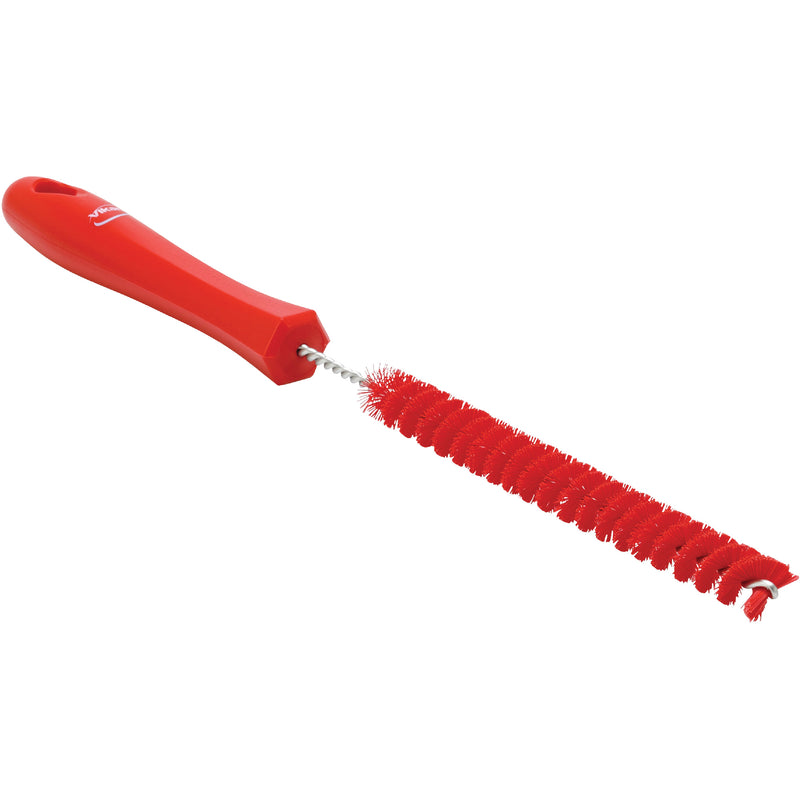 Brosse de débouchage de canalisations de 1,5 cm, poils durs, longueur 31,5 cm, rouge