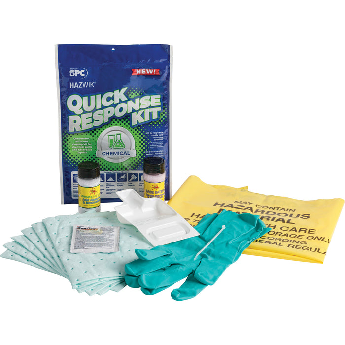 Hazwik® Quick Response Spill Kit for Chemical Spills, Hazmat, Bag, 0.33 US gal. Absorbancy