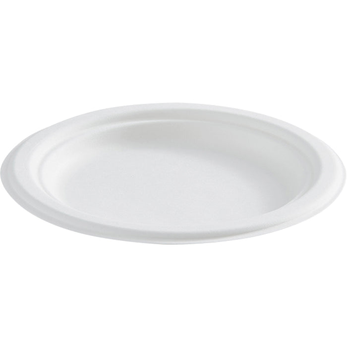 Assiette ronde compostable en fibres