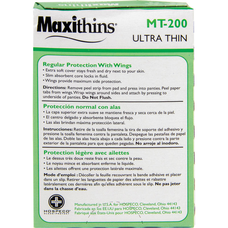 Maxithins® Maxi Pad Ultra Mince avec Ailes