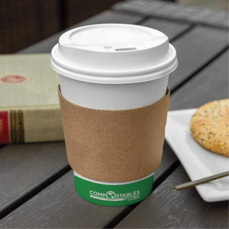 Kraft Coffee Cup Sleeves, Paper, 12 oz. - 20 oz., Brown