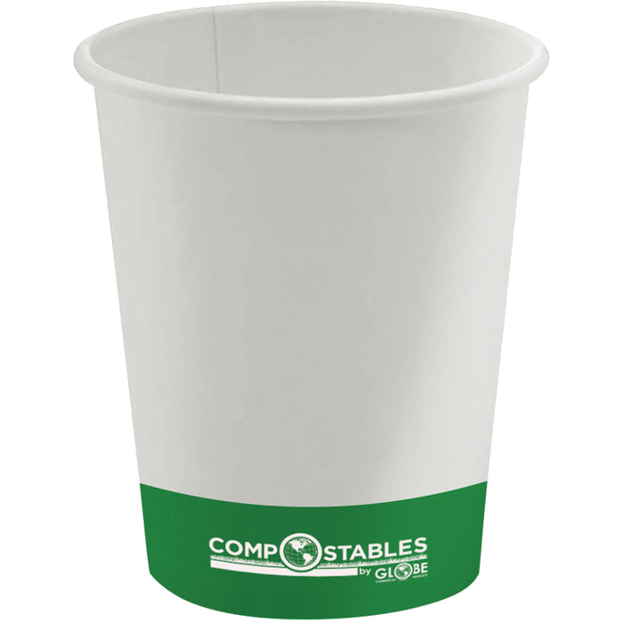 Gobelets compostables à simple paroi pour boissons chaudes et froides, 10 oz, multicolores