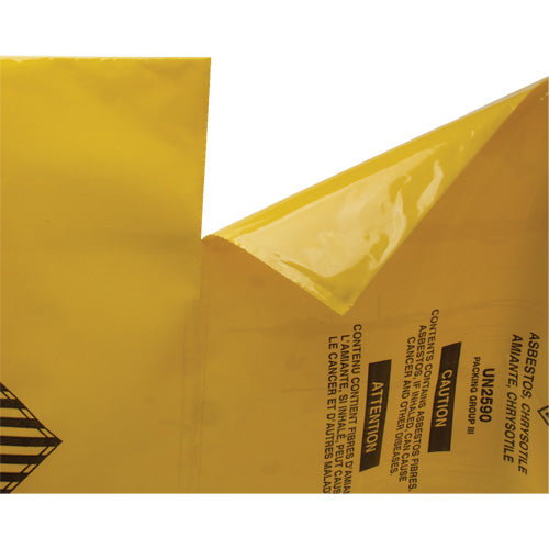 Hazardous Waste Liners, Asbestos, 40" L x 26" W, 3 mils