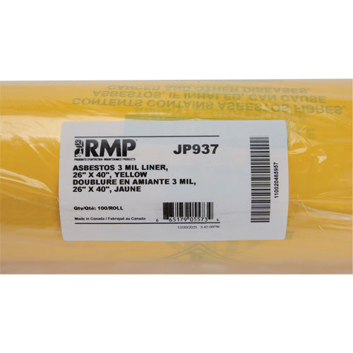 Hazardous Waste Liners, Asbestos, 40" L x 26" W, 3 mils
