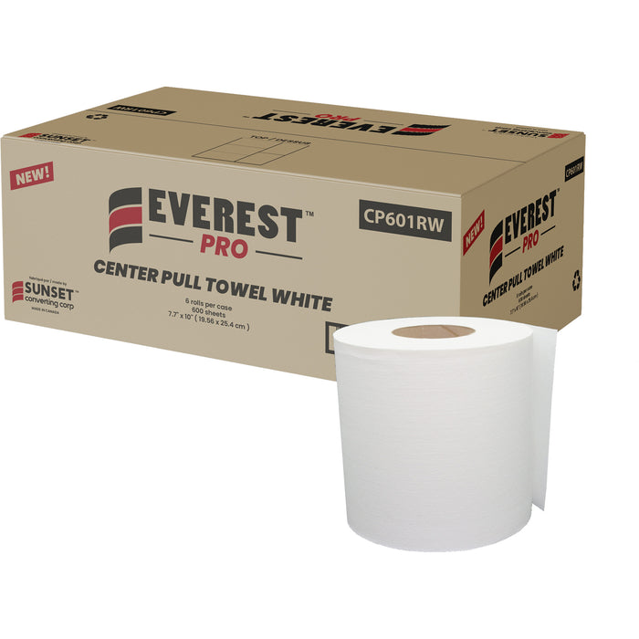White Paper Towels, 1 Ply, Centre Pull