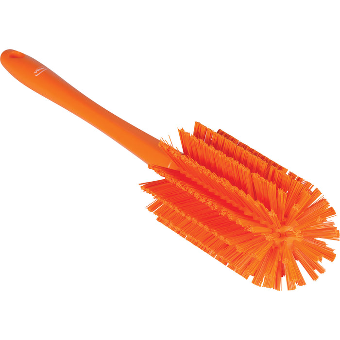 Medium Brush with Handle, Stiff Bristles, 17" Long, Orange