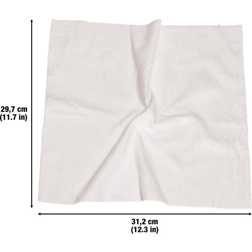 Washable Cleaning Cloths, Microfibre, White