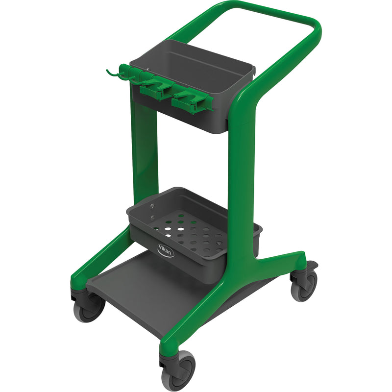 Station de nettoyage mobile HyGo, 78 x 53 x 103 cm, plastique/acier inoxydable, vert