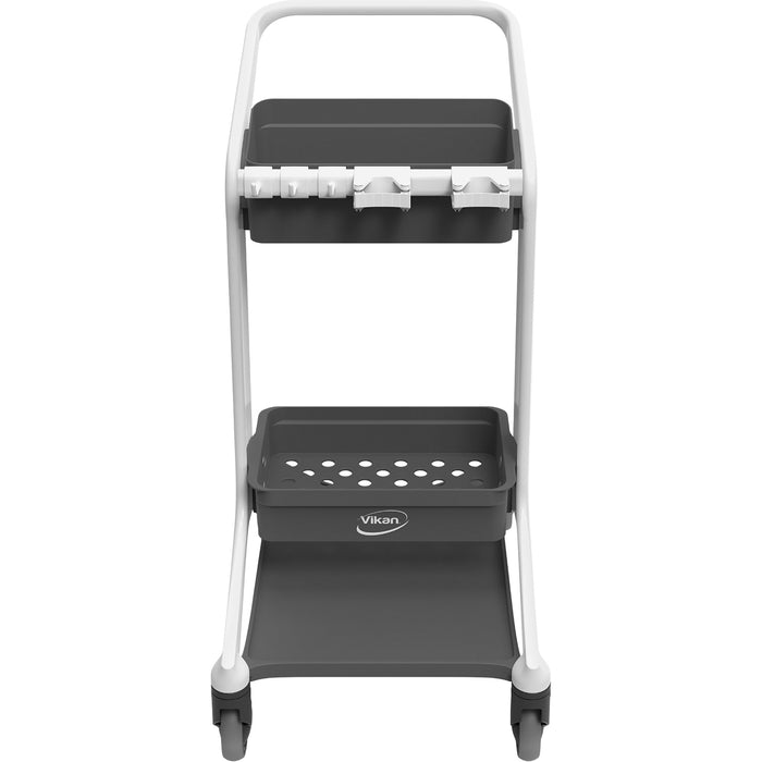 HyGo Mobile Cleaning Station, 30.7" x 20.9" x 40.6", Plastic/Stainless Steel, White
