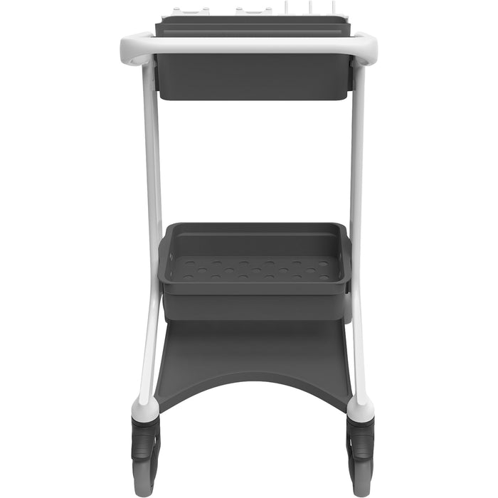 HyGo Mobile Cleaning Station, 30.7" x 20.9" x 40.6", Plastic/Stainless Steel, White
