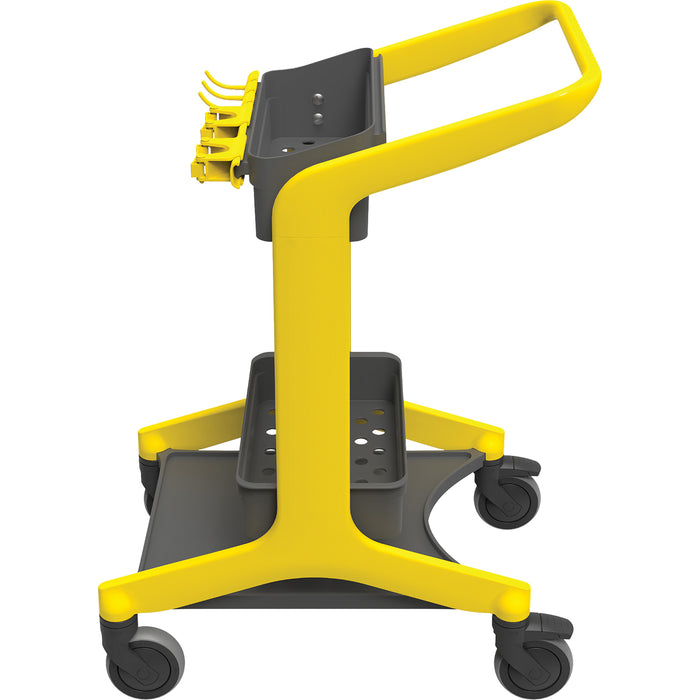HyGo Mobile Cleaning Station, 30.7" x 20.9" x 40.6", Plastic/Stainless Steel, Yellow