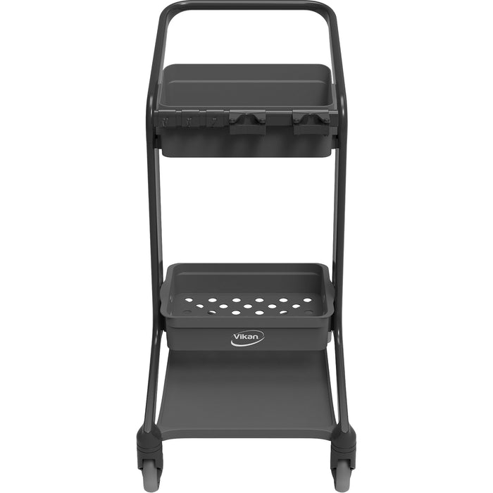 HyGo Mobile Cleaning Station, 30.7" x 20.9" x 40.6", Plastic/Stainless Steel, Black
