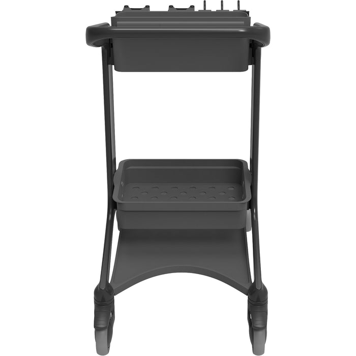 HyGo Mobile Cleaning Station, 30.7" x 20.9" x 40.6", Plastic/Stainless Steel, Black