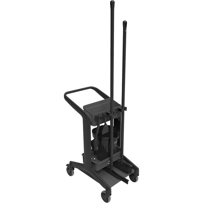 HyGo Mobile Cleaning Station, 30.7" x 20.9" x 40.6", Plastic/Stainless Steel, Black