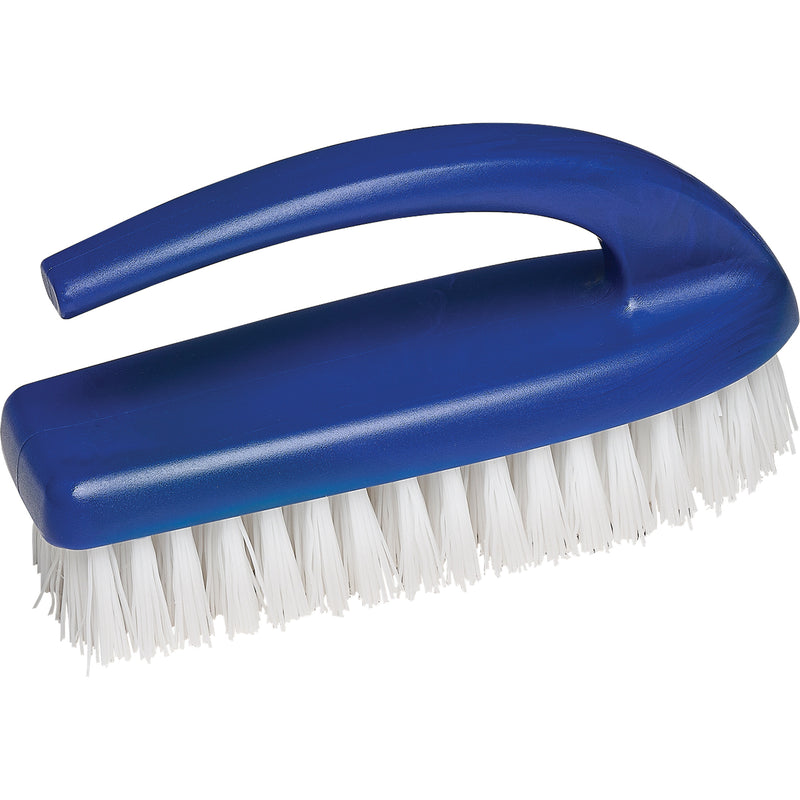 Brosse style fer, 15 cm de long, poils en polypropylène, bleu