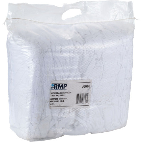 Wiper Rags, White, 10 lbs.