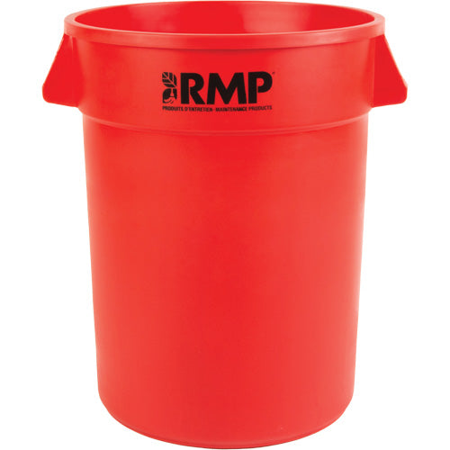 Garbage Bin, Polyethylene, 32 US gal.