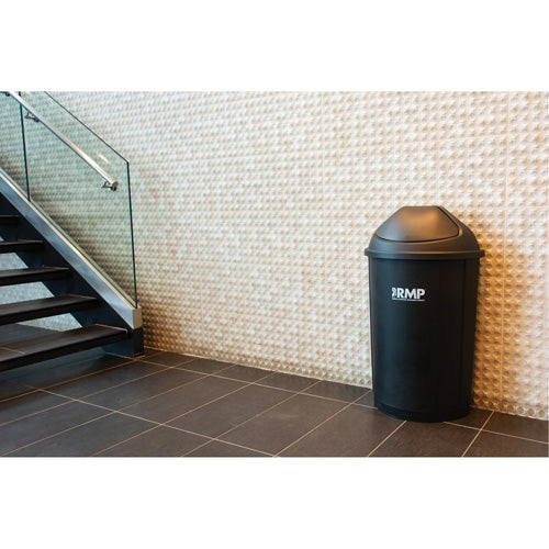 Half-Round Garbage Bin, Polyethylene, 21 US gal.