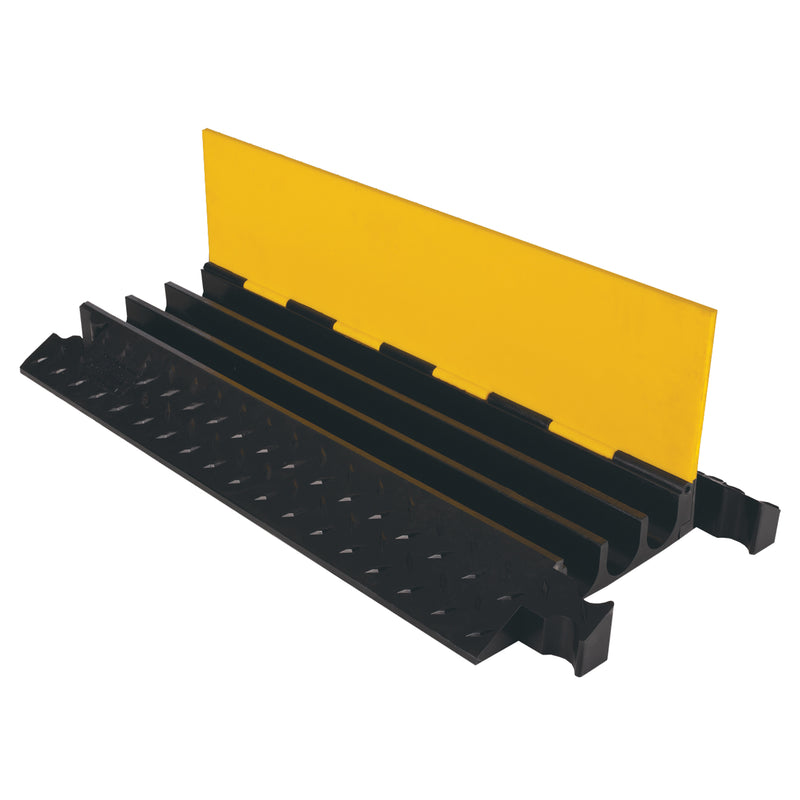 Protecteur de câble robuste Yellow Jacket®, 3 canaux, 91,4 cm (L) x 47,7 cm (l) x 7,3 cm (H).