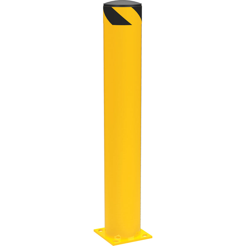 Borne de sécurité pour tuyau, acier, 107 cm (H) x 16,5 cm (L), jaune