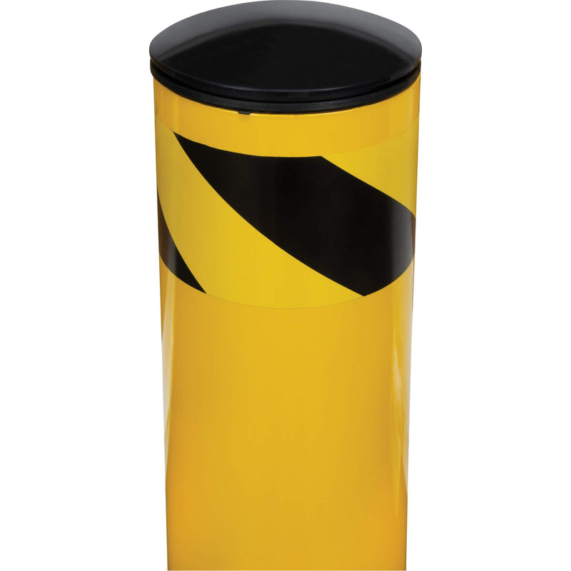 Borne de sécurité, acier, 91 cm (H) x 14 cm (L), jaune