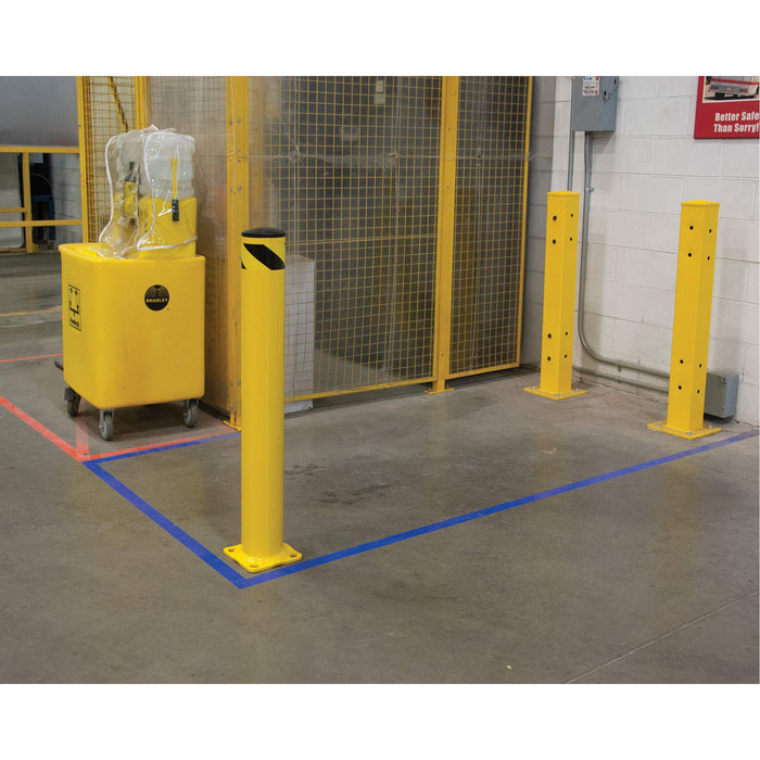 Safety Bollard, Steel, 42" H x 5-1/2" W, Yellow