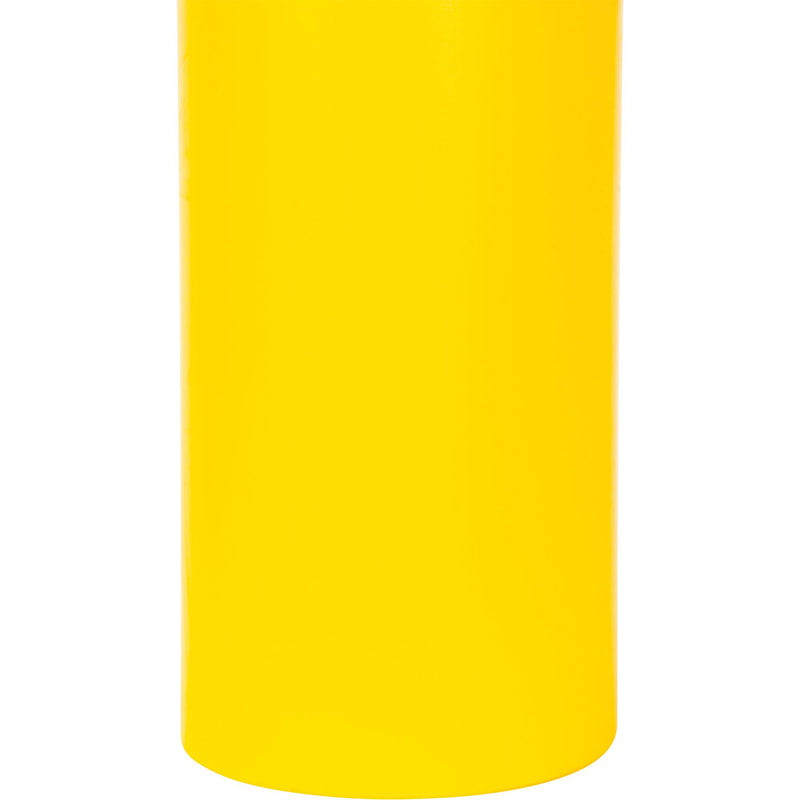 Cache-borne en polyéthylène, 16,5 cm de diamètre x 132 cm de longueur, rouge/jaune