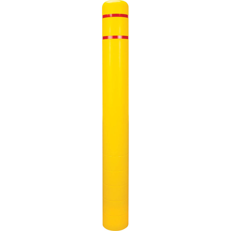 Couvercle de borne en polyéthylène, 6-5/8" de diamètre x 60" de longueur, rouge/jaune