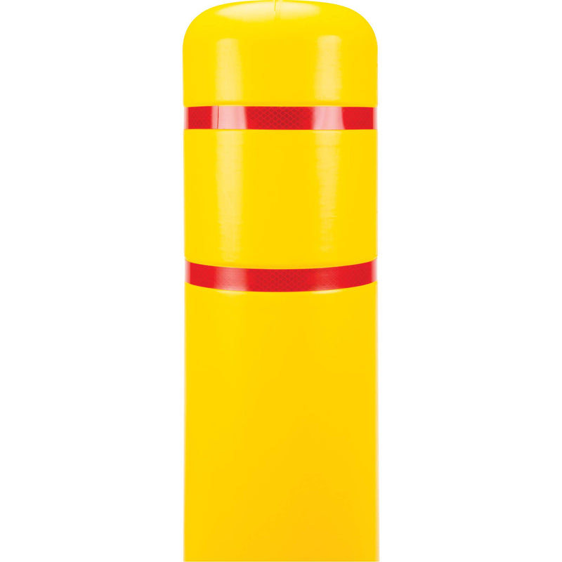 Couvercle de borne en polyéthylène, 6-5/8" de diamètre x 60" de longueur, rouge/jaune