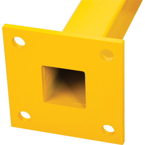 Corner Post for Light-Duty Guard Rails, Steel, 42" H, Safety Yellow