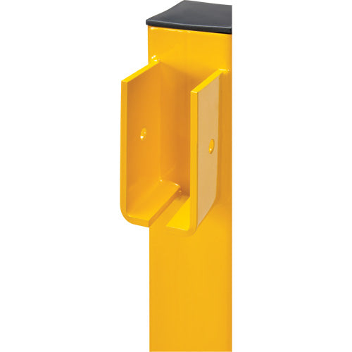 Corner Post for Light-Duty Guard Rails, Steel, 42" H, Safety Yellow