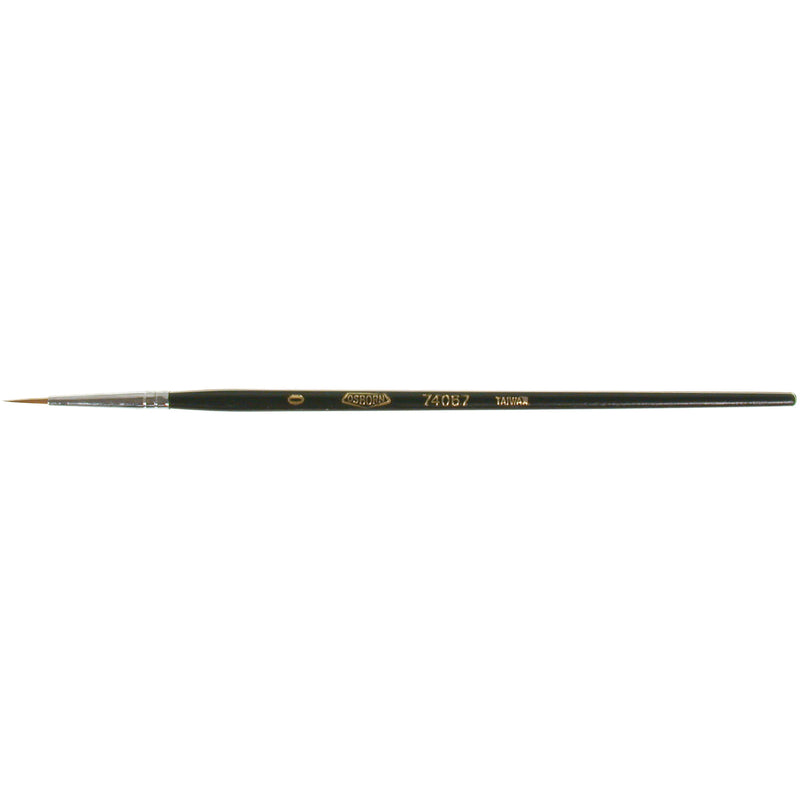 Artist Paint Brush, 1/16" Brush Width, Red Sable, Wood Handle
