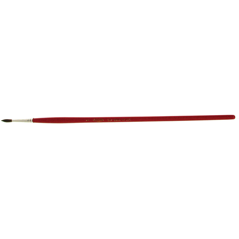 Round Marking Paint Brush, 9/64" Brush Width, Camel Hair, Wood Handle