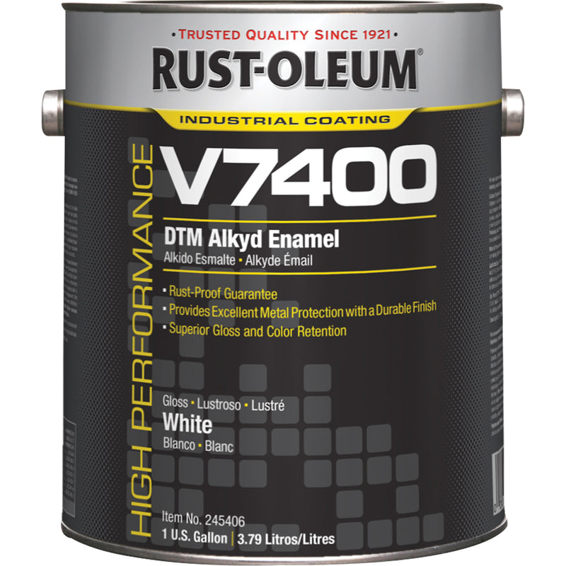 Revêtement émail alkyde haute performance V7400 System 340 DTM, blanc, brillant, gallon