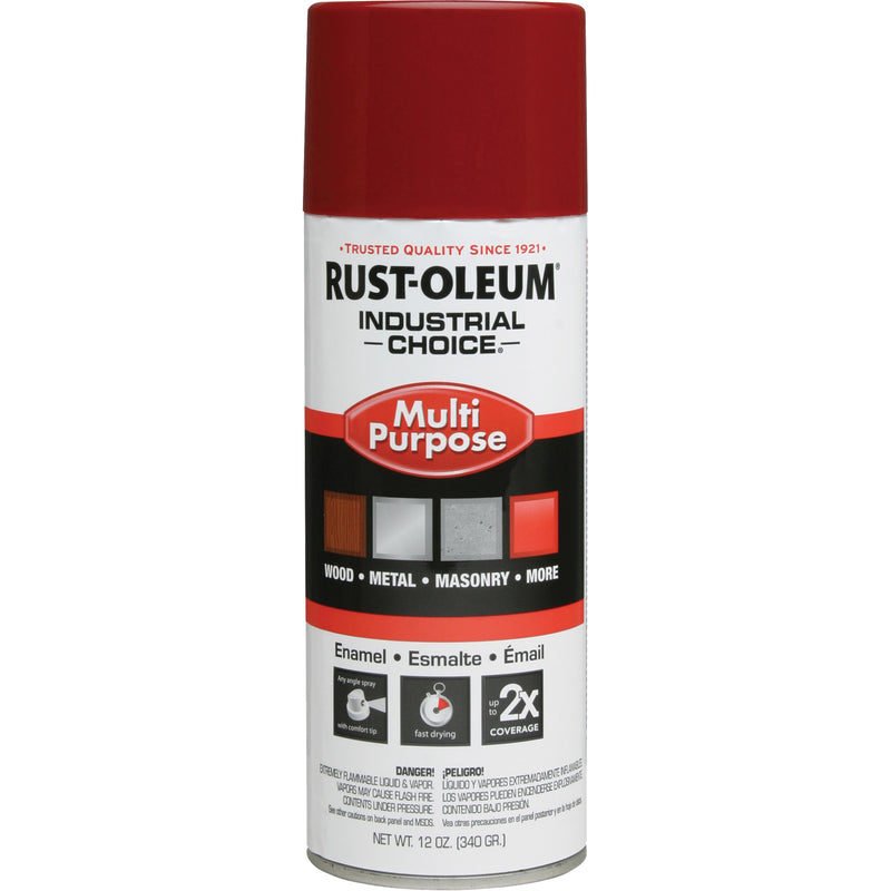 Industrial Choice® 1600 System Multi-Purpose Enamel Spray Paint, Banner Red, Gloss, 12 oz., Aerosol Can