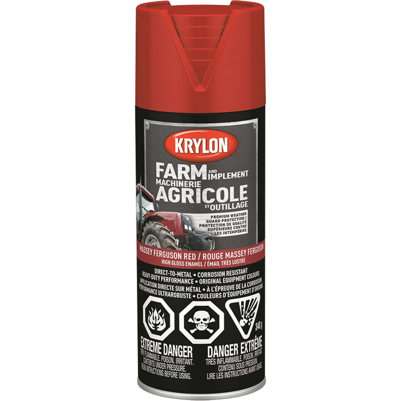 Farm & Implement Spray Paint, Massey Ferguson Red, High-Gloss, 340 g, Aerosol Can