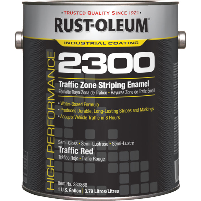 High-Performance 2300 System Traffic Zone Striping Paint, Red, Gallon