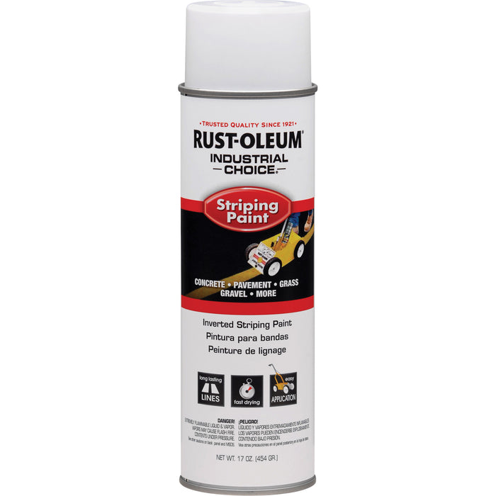 Industrial Choice® S1600 System Inverted Striping Spray Paint, White, 18 oz., Aerosol Can